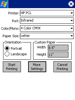 printer selection